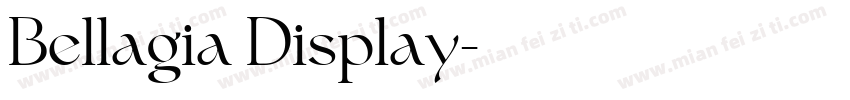 Bellagia Display字体转换